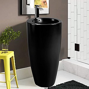 Раковина напольная WeltWasser Leerbach 10000013337 черная матовая купить в интернет-магазине Sanbest