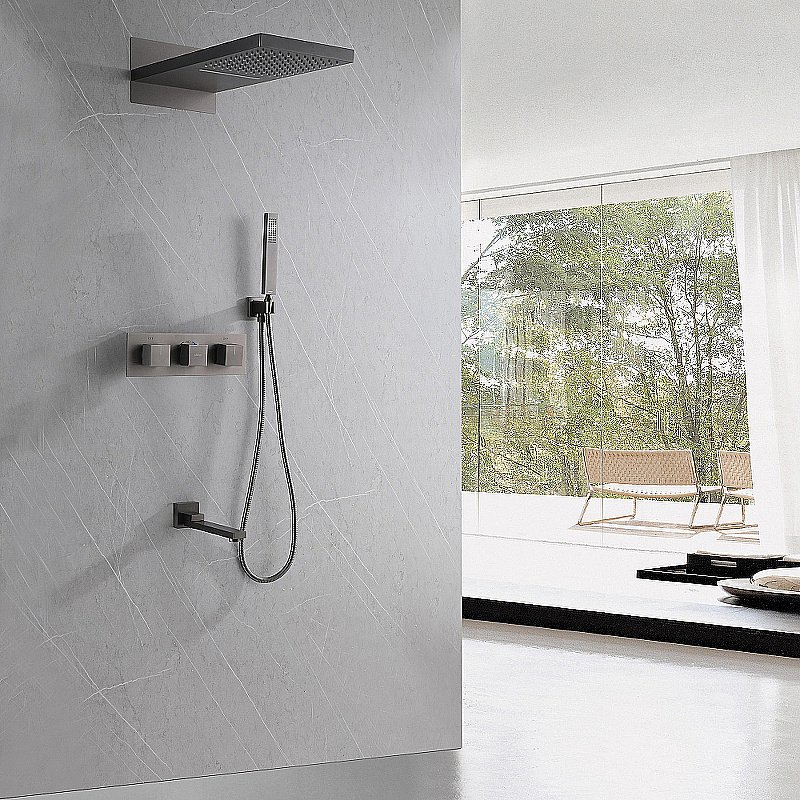 Душевая система Abber Daheim AF8253NG никель купить в интернет-магазине сантехники Sanbest