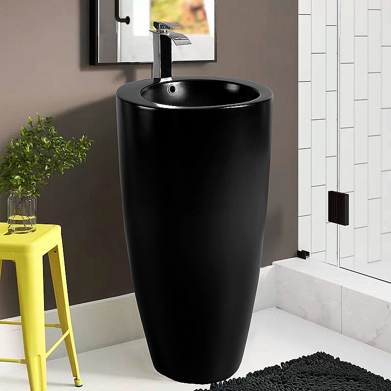 Раковина напольная WeltWasser Leerbach 10000013337 черная матовая купить в интернет-магазине Sanbest