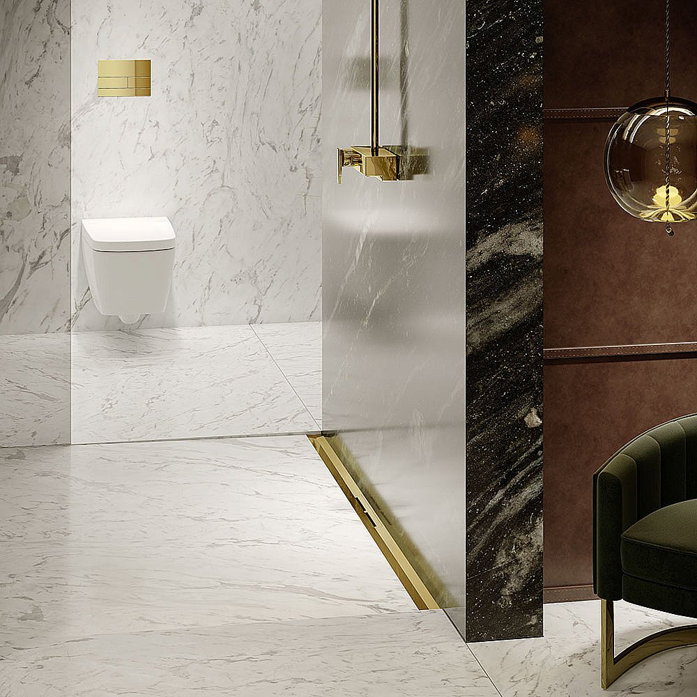 Душевой лоток TECE Drainprofile 80 комплект, золото купить в интернет-магазине Sanbest