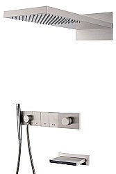 Душевая система Boheme ZODIAC 132-2-NB никель брашированный купить в интернет-магазине сантехники Sanbest