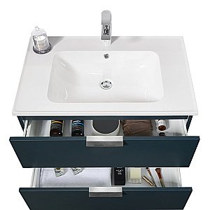 Тумба с раковиной Orans BC-0901 80 Matt Ocean Blue для ванной в интернет-магазине Sanbest