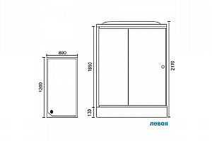 Душевая кабина Royal Bath RB8120HP6-WT 120x80 профиль белый/стекло прозрачное купить в интернет-магазине Sanbest