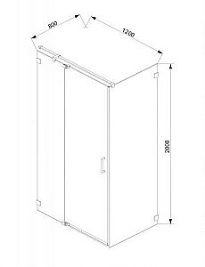 Душевой уголок Bravat VEGA BS120.3111A 80х120 стекло прозрачное/профиль хром купить в интернет-магазине Sanbest