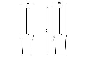 Ершик для туалета Aquatek Либра AQ4310MB черный матовый купить в интернет-магазине сантехники Sanbest