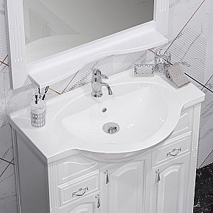 Тумба с раковиной Опадирис РИСПЕКТО 00-00006704 85 белая матовая (9003) для ванной в интернет-магазине Sanbest