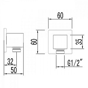 Подключение для душевого шланга Lemark LM4583С купить в интернет-магазине сантехники Sanbest