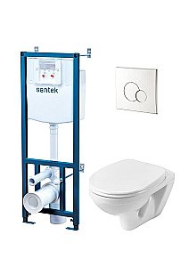 Унитаз подвесной Santek Бореаль 1WH501544 с инсталляцией, с крышкой микролифт купить в интернет-магазине Sanbest