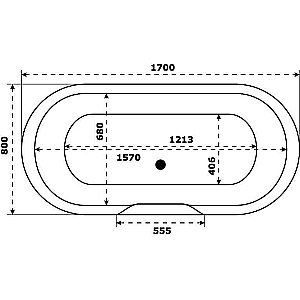 Ванна BAS Венеция 170x80 черный купить в интернет-магазине Sanbest