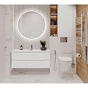 Тумба с раковиной BelBagno 100 ETNA-1000-2C-SO-BO+BB-8099-100 Bianco Opaco для ванной в интернет-магазине Sanbest