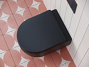 Унитаз подвесной Ceramica Nova PLAY Rimless CN3001MB безободковый, с крышкой микролифт, черный матовый купить в интернет-магазине Sanbest