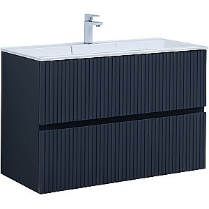 Тумба с раковиной Aquanet Джейн 100 313304 маренго для ванной в интернет-магазине Sanbest