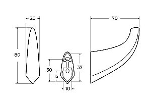 Крючок Cezares LINER-HK-GM оружейная сталь купить в интернет-магазине сантехники Sanbest