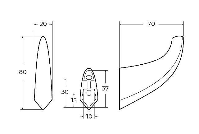 Крючок Cezares LINER-HK-GM оружейная сталь купить в интернет-магазине сантехники Sanbest