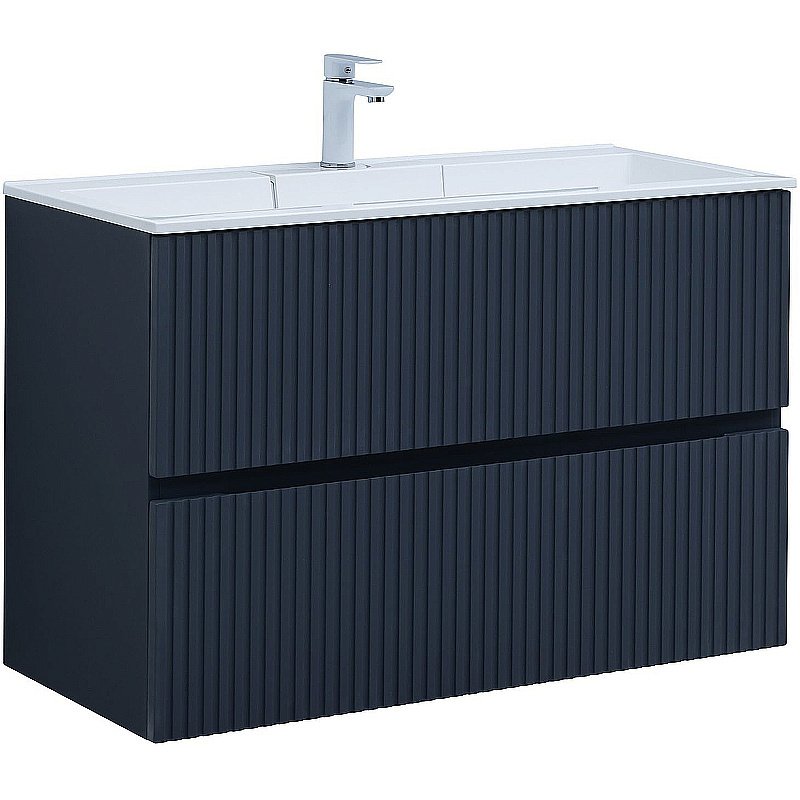 Тумба с раковиной Aquanet Джейн 100 313304 маренго для ванной в интернет-магазине Sanbest