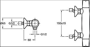 Смеситель для душа Jacob Delafon ELEVATION E18877-CP купить в интернет-магазине сантехники Sanbest