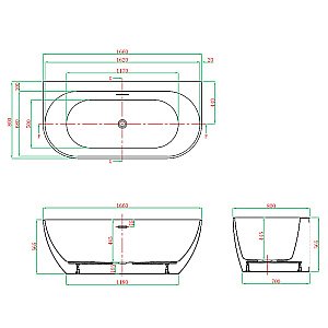 Акриловая ванна Vagnerplast Vera 166x80 KRBV166VER9X-64 белая купить в интернет-магазине Sanbest