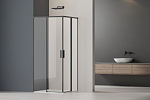 Душевой уголок Vincea Soft 2 90х90 VSS-3SO2900CLB стекло прозрачное/профиль черный купить в интернет-магазине Sanbest