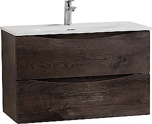 Тумба с раковиной BelBagno MARINO-CER-MINI-800-2C-SO-RNG-P Rovere Nature Grigio для ванной в интернет-магазине Sanbest