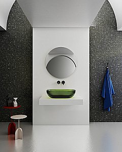 Раковина Abber Kristall AT2805Emerald зеленая купить в интернет-магазине Sanbest
