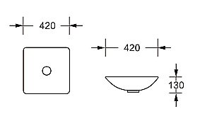 Раковина накладная CeruttiSpa 42 CR7034D белая купить в интернет-магазине Sanbest
