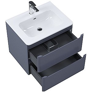 Тумба с раковиной Iddis Edifice 60 EDI60D0i95K темно-серая для ванной в интернет-магазине Sanbest