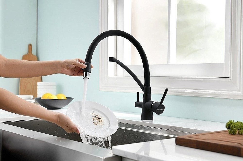 Смеситель для кухни Paulmark Sigen Si213111-AN антрацит купить в интернет-магазине сантехники Sanbest