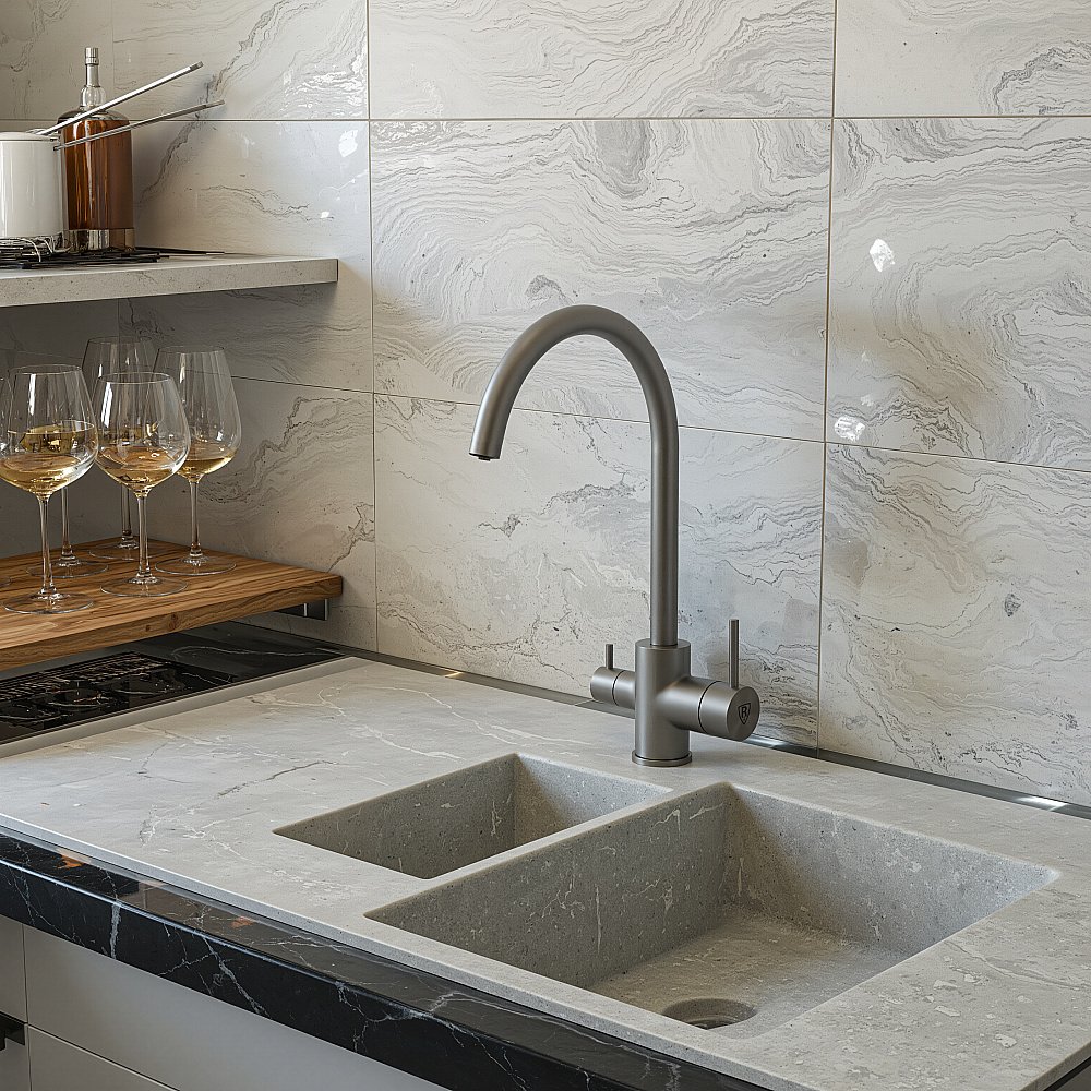 Смеситель для кухни Rush SUS9035-37Grey графит купить в интернет-магазине сантехники Sanbest