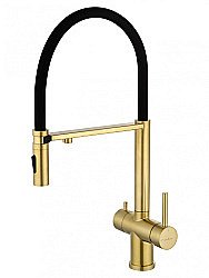 Смеситель для кухни WONZON & WOGHAND WW-88458009-BG брашированное золото купить в интернет-магазине сантехники Sanbest