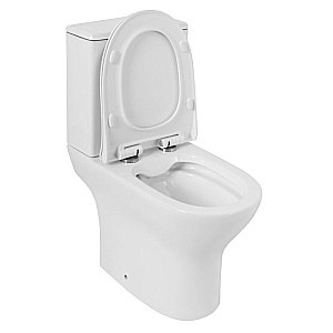 Унитаз-компакт напольный BelBagno Lounge BB045CPR/SC+BB045/051T белый, безободковый, с крышкой микролифт, с бачком купить в интернет-магазине Sanbest