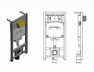 Унитаз подвесной Jacob Delafon ELITE E21742RU-00 безободковый, с крышкой микролифт, с инсталляцией и кнопкой хром купить в интернет-магазине Sanbest