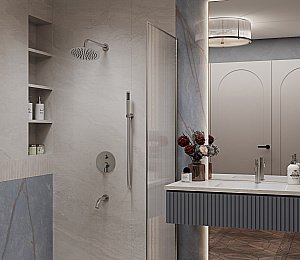 Душевая система Vincea Villa VSFW-1VL3BN брашированный никель купить в интернет-магазине сантехники Sanbest