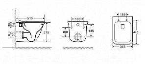 Унитаз подвесной Azario Felice AZ054 купить в интернет-магазине Sanbest