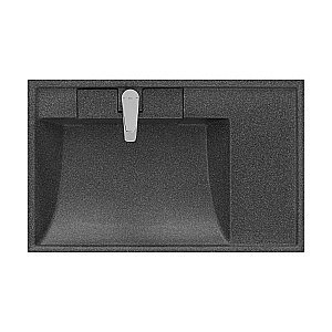 Раковина на стиральную машину Акватон Рейн 80 1A72113KRW210 графит купить в интернет-магазине Sanbest