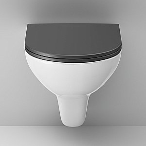 Унитаз подвесной AM.PM Gem C901700SCmb белый, безободковый купить в интернет-магазине Sanbest