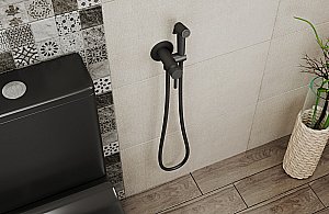 Гигиенический душ Bravat D9151BW-ENG черный купить в интернет-магазине сантехники Sanbest