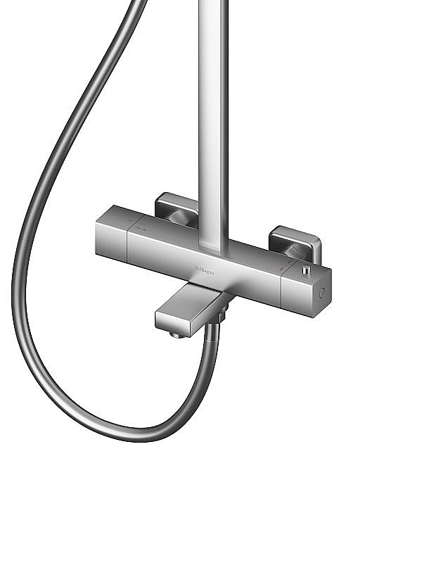 Душевая система BelBagno KRAFT-VSCM-T-IN сатин купить в интернет-магазине сантехники Sanbest