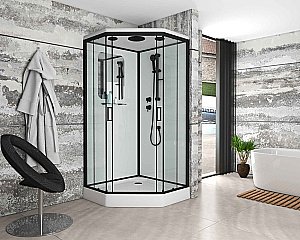 Душевая кабина Niagara Premium NG- 6902-01D BLACK 100x100 купить в интернет-магазине Sanbest