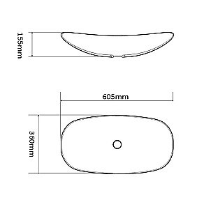 Раковина накладная SantiLine 60,5 SL-1025МВ черная матовая купить в интернет-магазине Sanbest