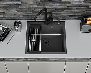 Кухонная мойка D&K 50х50 DKS505006 графит купить в интернет-магазине сантехники Sanbest