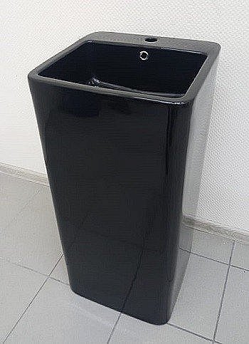 Раковина напольная CeramaLux N 40 P7004MLВ черный матовый купить в интернет-магазине Sanbest