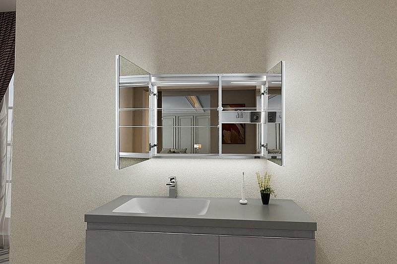 Зеркальный шкаф ESBANO ES-3809D 90 купить в интернет-магазине сантехники Sanbest