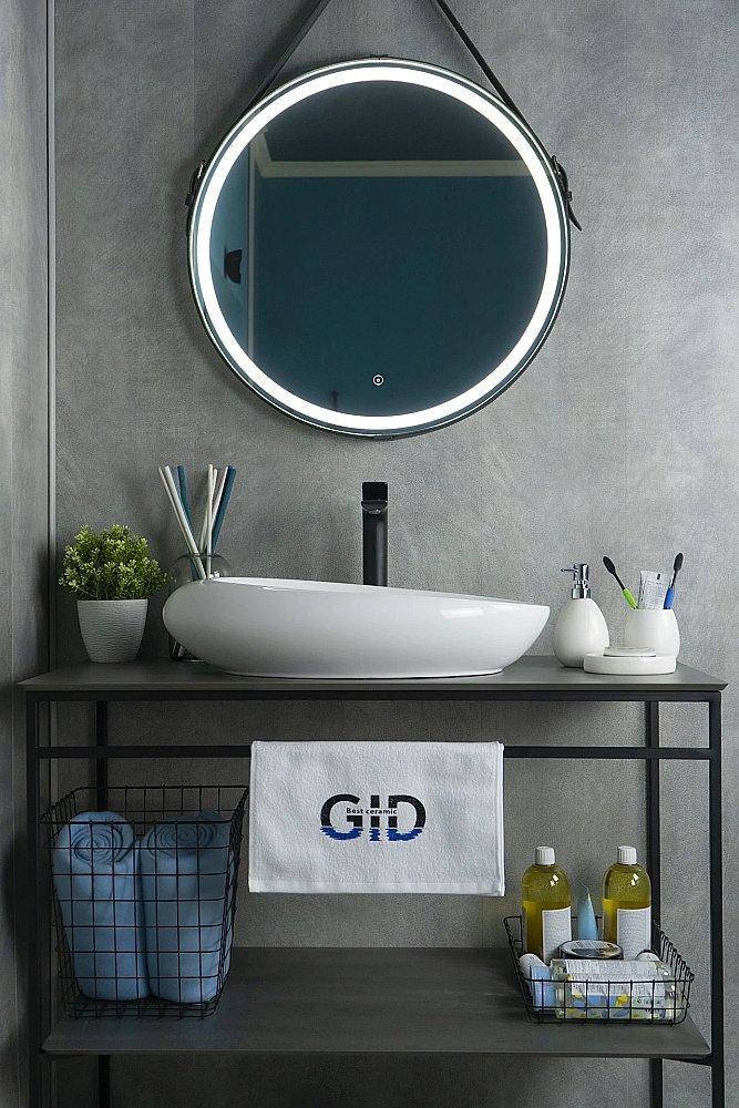 Раковина накладная Gid Creativo 59 N9050 51167 белая купить в интернет-магазине Sanbest