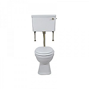 Унитаз Magliezza Retro 7009 белый/бронза, с низким бачком купить в интернет-магазине Sanbest