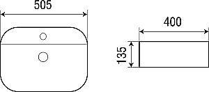 Накладная раковина WeltWasser WW ELBACH 2231 50,5 белая купить в интернет-магазине Sanbest