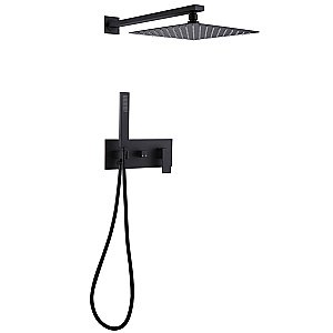 Душевая система ABBER Daheim AF8218B черная матовая купить в интернет-магазине сантехники Sanbest