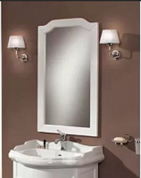 Зеркало Cezares LAURA LA11002.07 Bianco Laccato Lucido белый в ванную от интернет-магазине сантехники Sanbest