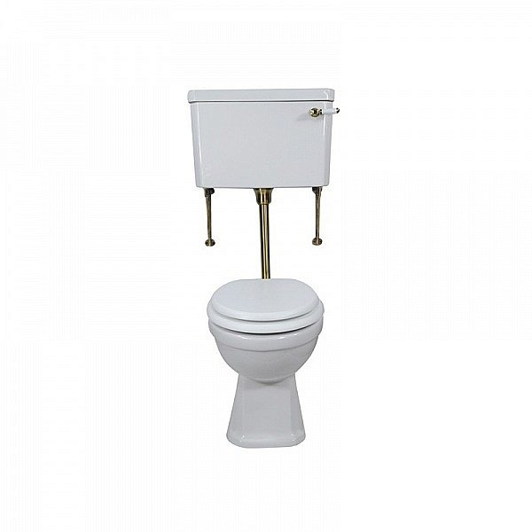 Унитаз Magliezza Retro 7009 белый/бронза, с низким бачком купить в интернет-магазине Sanbest