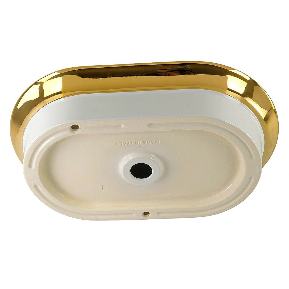 Раковина накладная Migliore MONACO 32078 белая/декор золото купить в интернет-магазине Sanbest