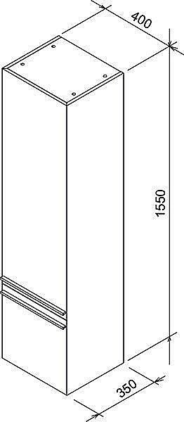 Пенал Ravak Clear SB 400 белый для ванной в интернет-магазине сантехники Sanbest